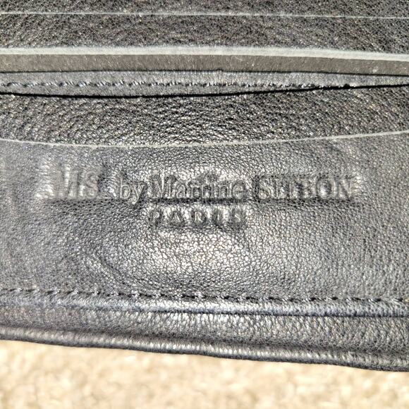 MS by Martiine Sitbon Foldover Snap Close Black Clutch - Vintage - Picture 5 of 5